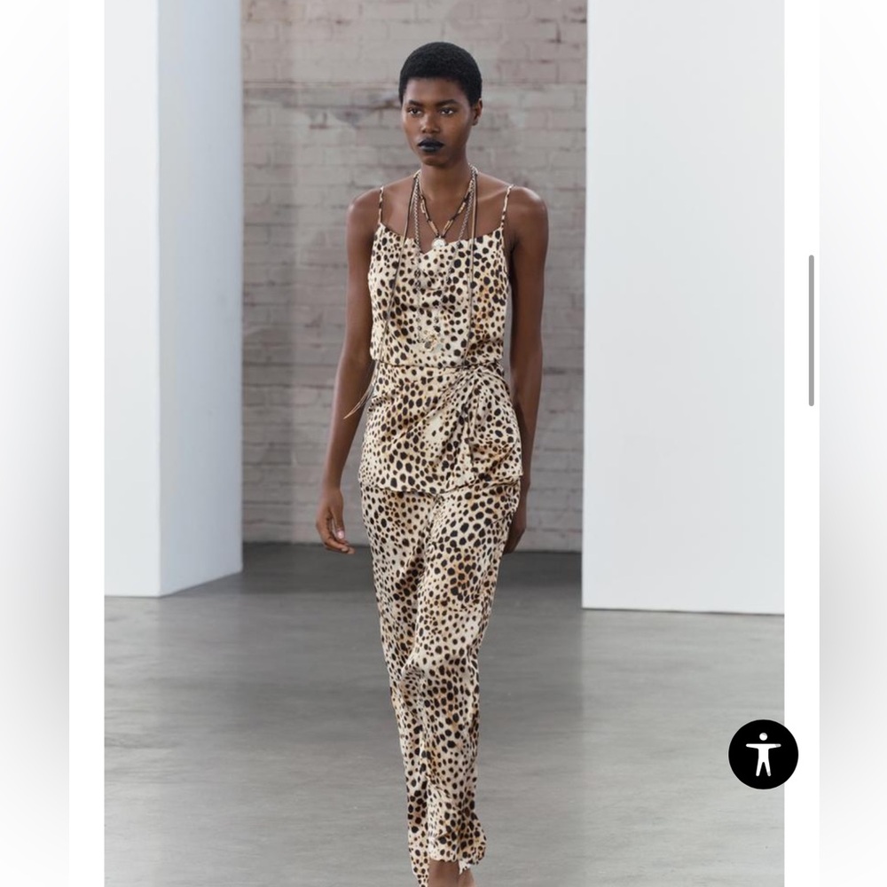 ZARA WOMAN COLLECTION PANTS Animal Print NWT